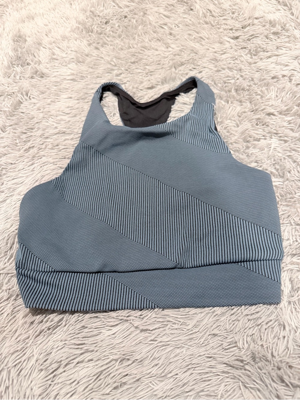 Splits59 Ribbed Racerback Sports Bra - Steel Blue